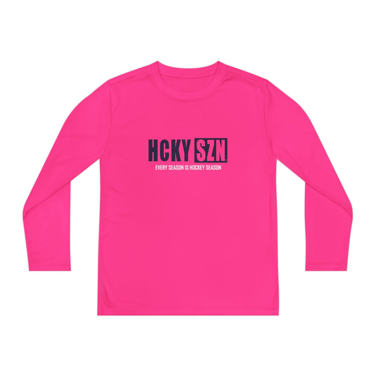 Every Season is HCKY SZN Youth Competitor Long Sleeve Tee (Navy Logo) - Various Colors