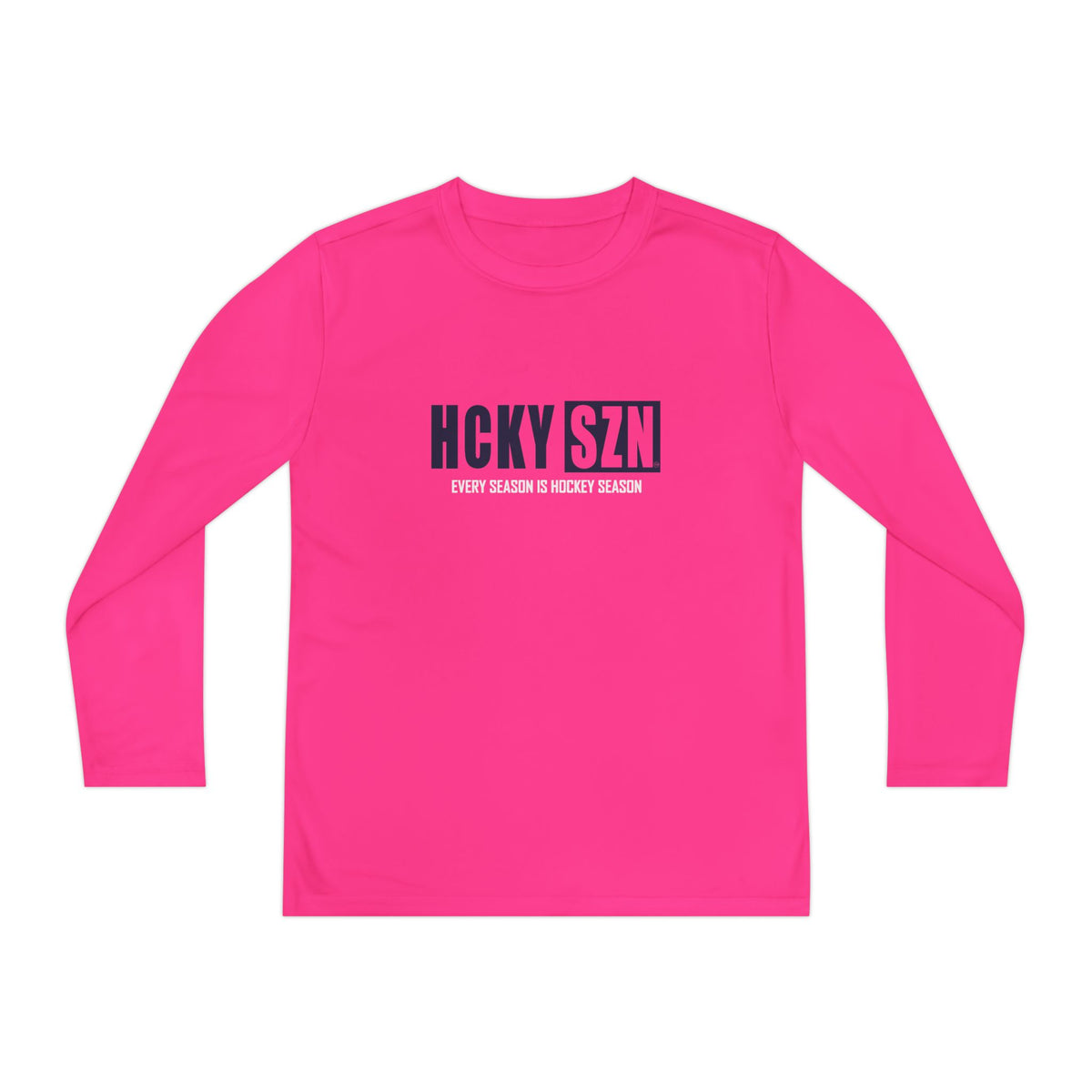 Every Season is HCKY SZN Youth Competitor Long Sleeve Tee (Navy Logo) - Various Colors