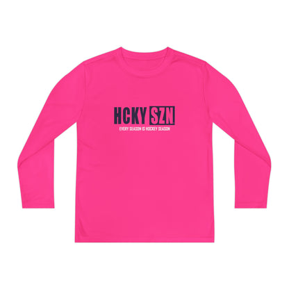Every Season is HCKY SZN Youth Competitor Long Sleeve Tee (Navy Logo) - Various Colors