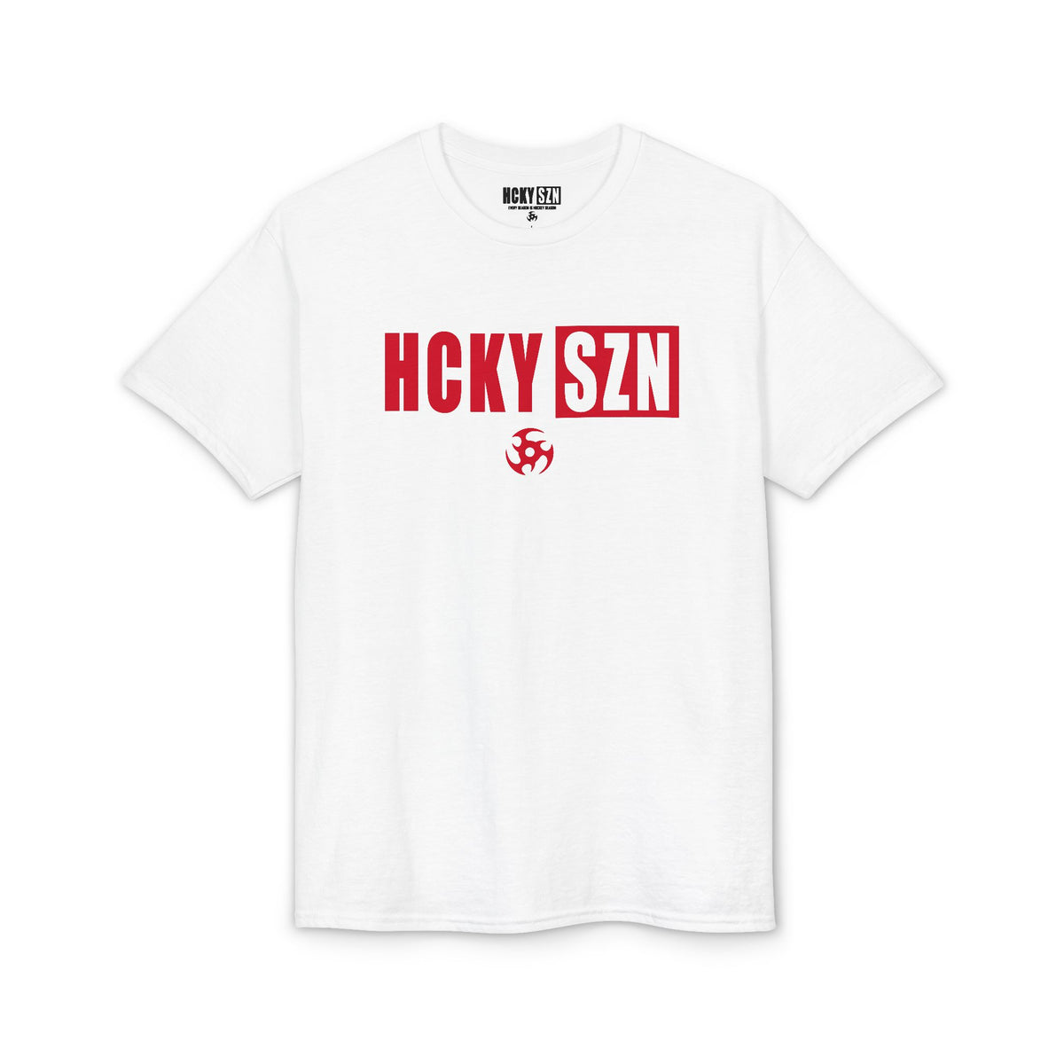 HCKY SZN Simple Star DryBlend Tee Shirt (Red Logo) - Various Colors