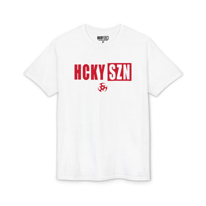 HCKY SZN Simple Star DryBlend Tee Shirt (Red Logo) - Various Colors