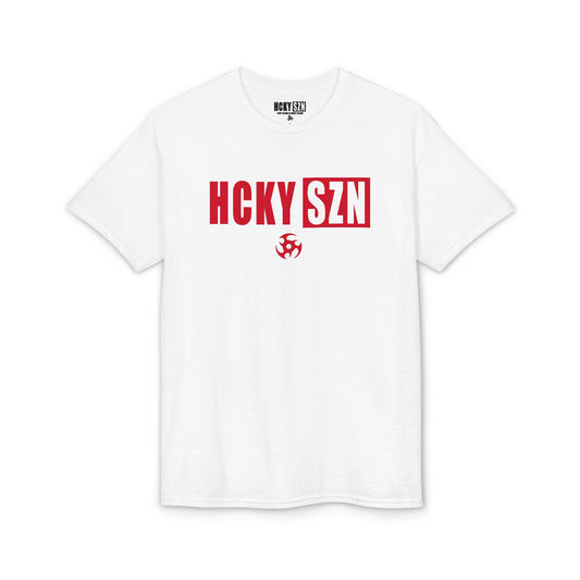 HCKY SZN Simple Star DryBlend Tee Shirt (Red Logo) - Various Colors