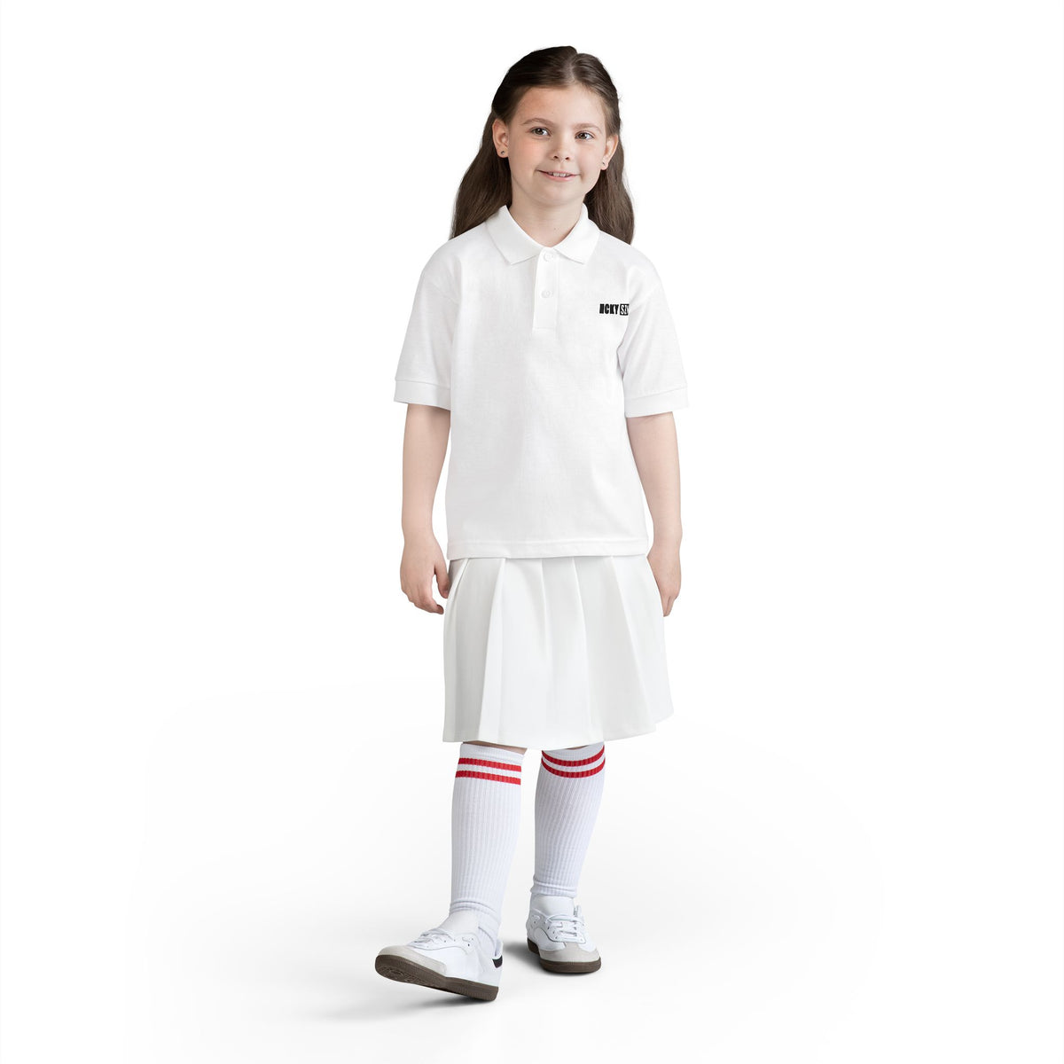 Youth HCKY SZN DryBlend Polo Shirt (White)