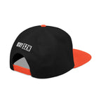 Upside Down HCKY SZN Embroidered Snapback Hat (Black/Orange)
