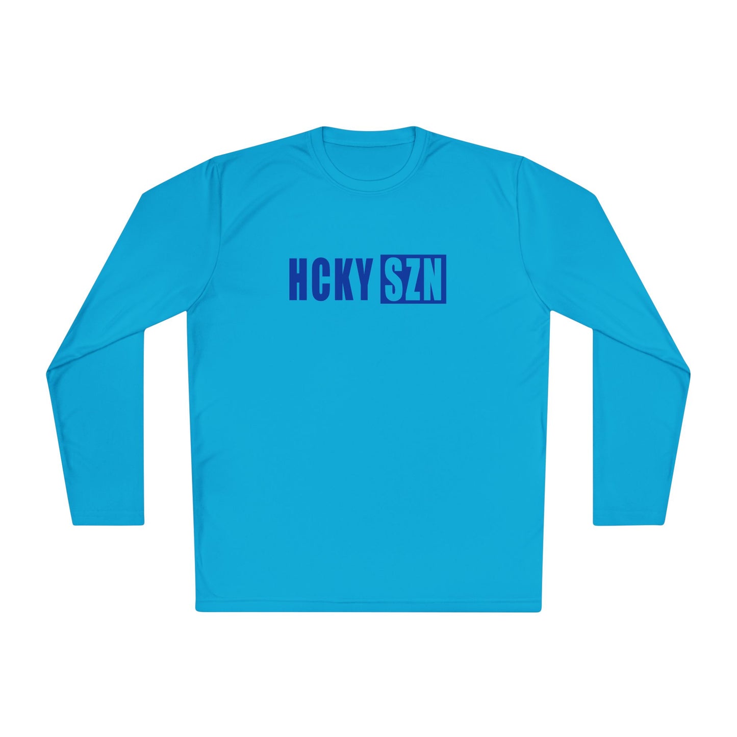 HCKY SZN Performance Long Sleeve Tee (Royal Blue Logo) - Various Colors