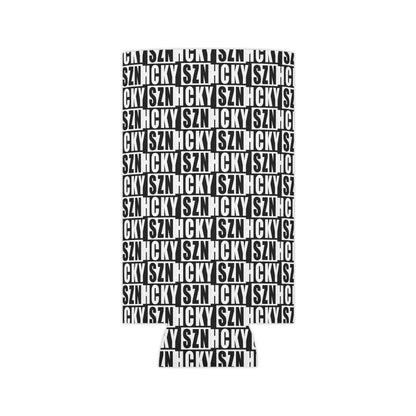 HCKY SZN AOP Slim Can Cooler (Black)