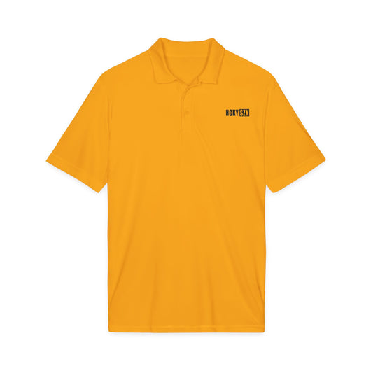HCKY SZN Embroidered Performance Hockey Polo (Gold)