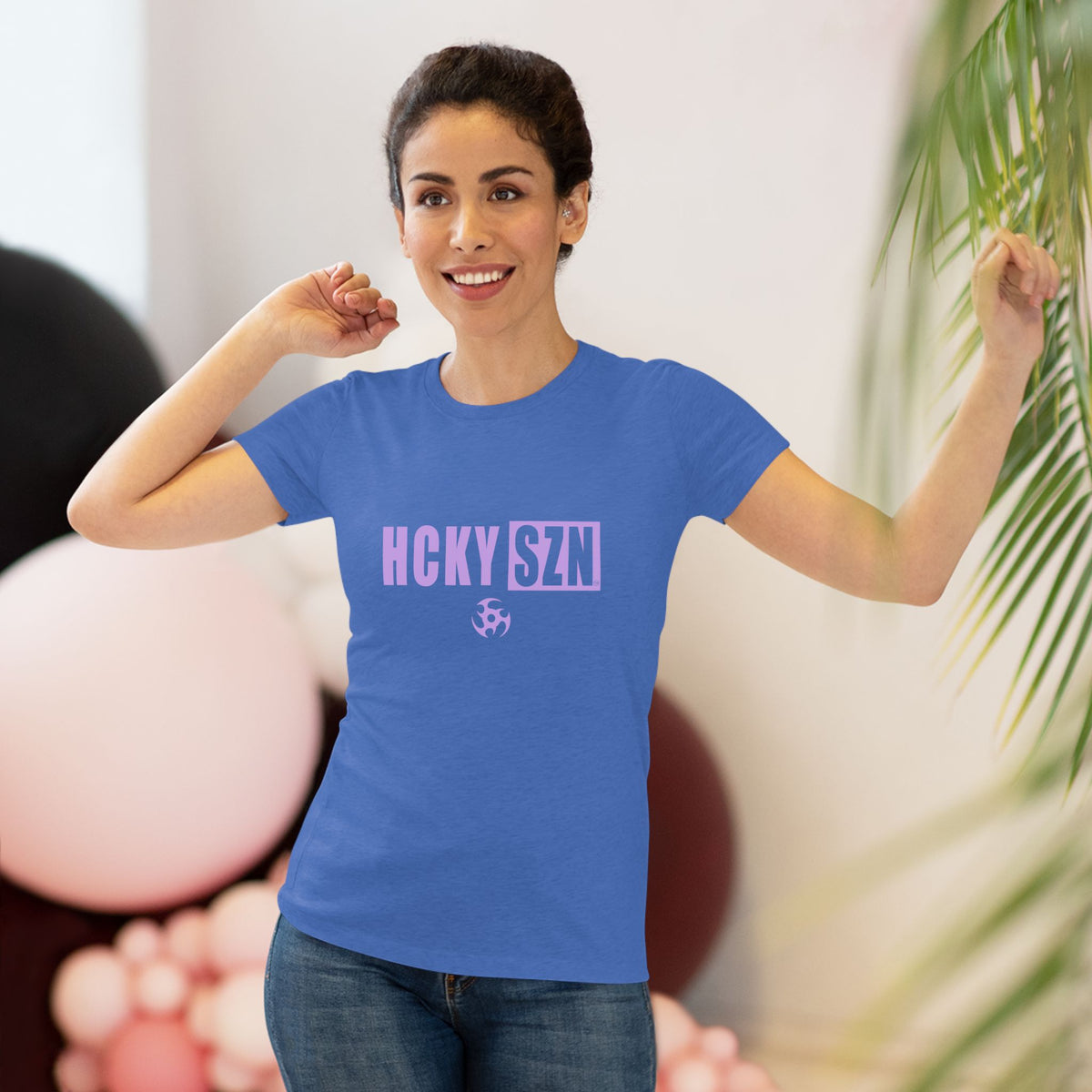 Women’s Hockey Vibe Triblend Tee (Lavender Logo)