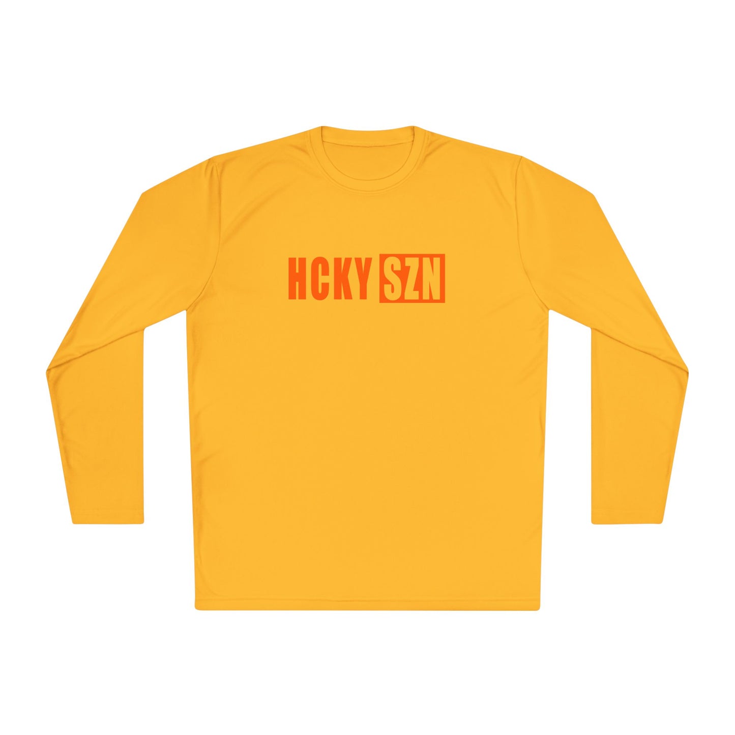 HCKY SZN Performance Long Sleeve Tee (Orange Logo) - Various Colors