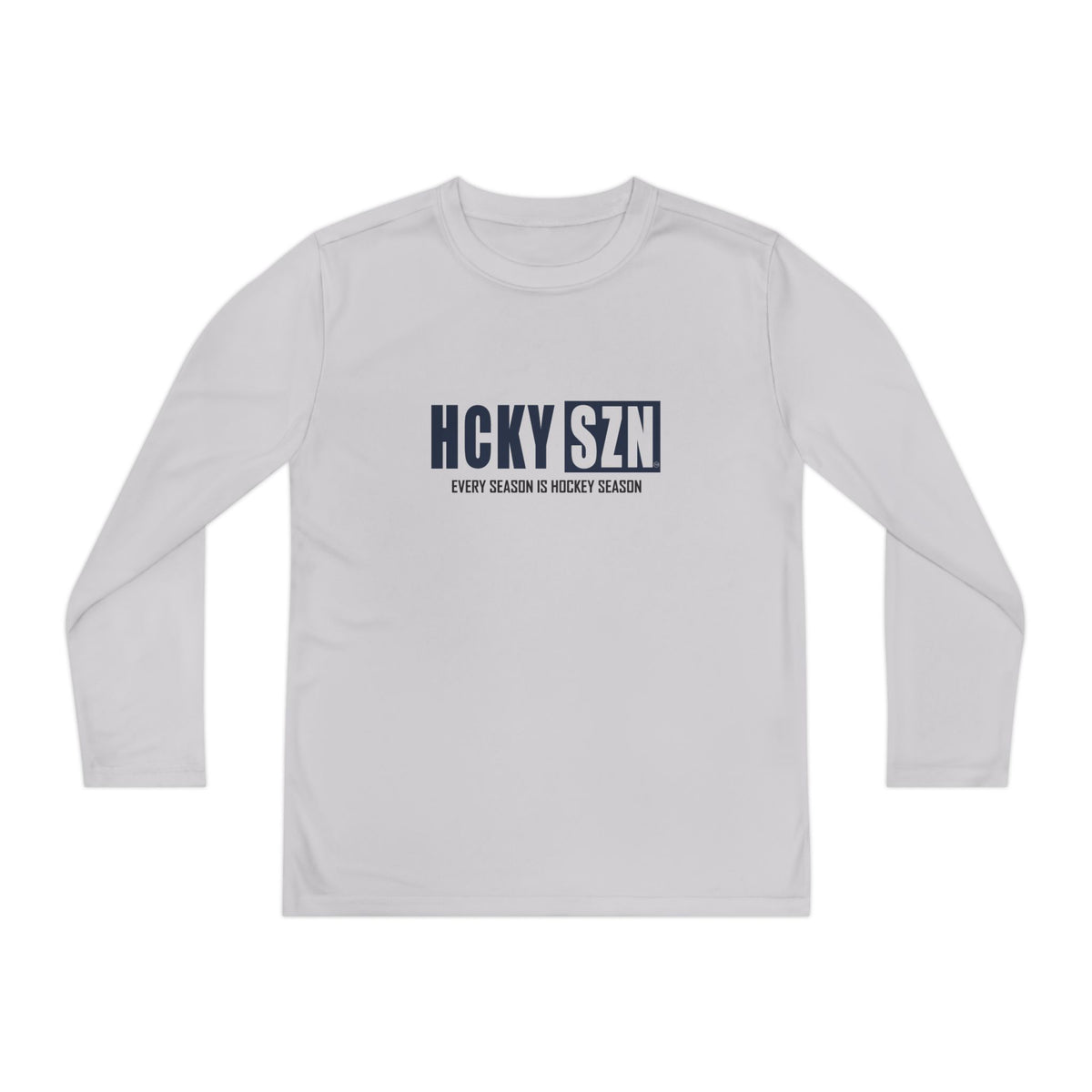 Every Season is HCKY SZN Youth Competitor Long Sleeve Tee (Navy Logo) - Various Colors