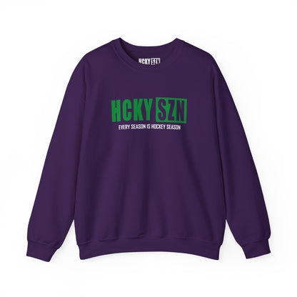 HCKY SZN Crewneck Sweatshirt (Green Logo) - Various Colors