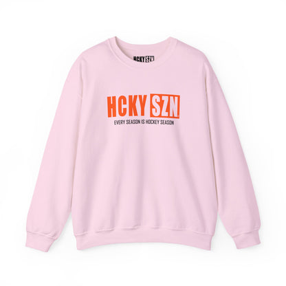 HCKY SZN Crewneck Sweatshirt (Orange Logo) - Various Colors