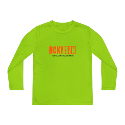 Every Season is HCKY SZN Youth Competitor Long Sleeve Tee (Orange Logo) - Various Colors