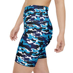 HKY SZN High Waisted Workout Shorts (Lightning Camo)