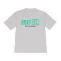 HCKYSZN (Hustle Hit) Adult Performance Tee - Silver/Seafoam/Black