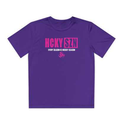 Every Season is HCKY SZN Youth Competitor Tee (Hot Pink Logo) - Various Colors
