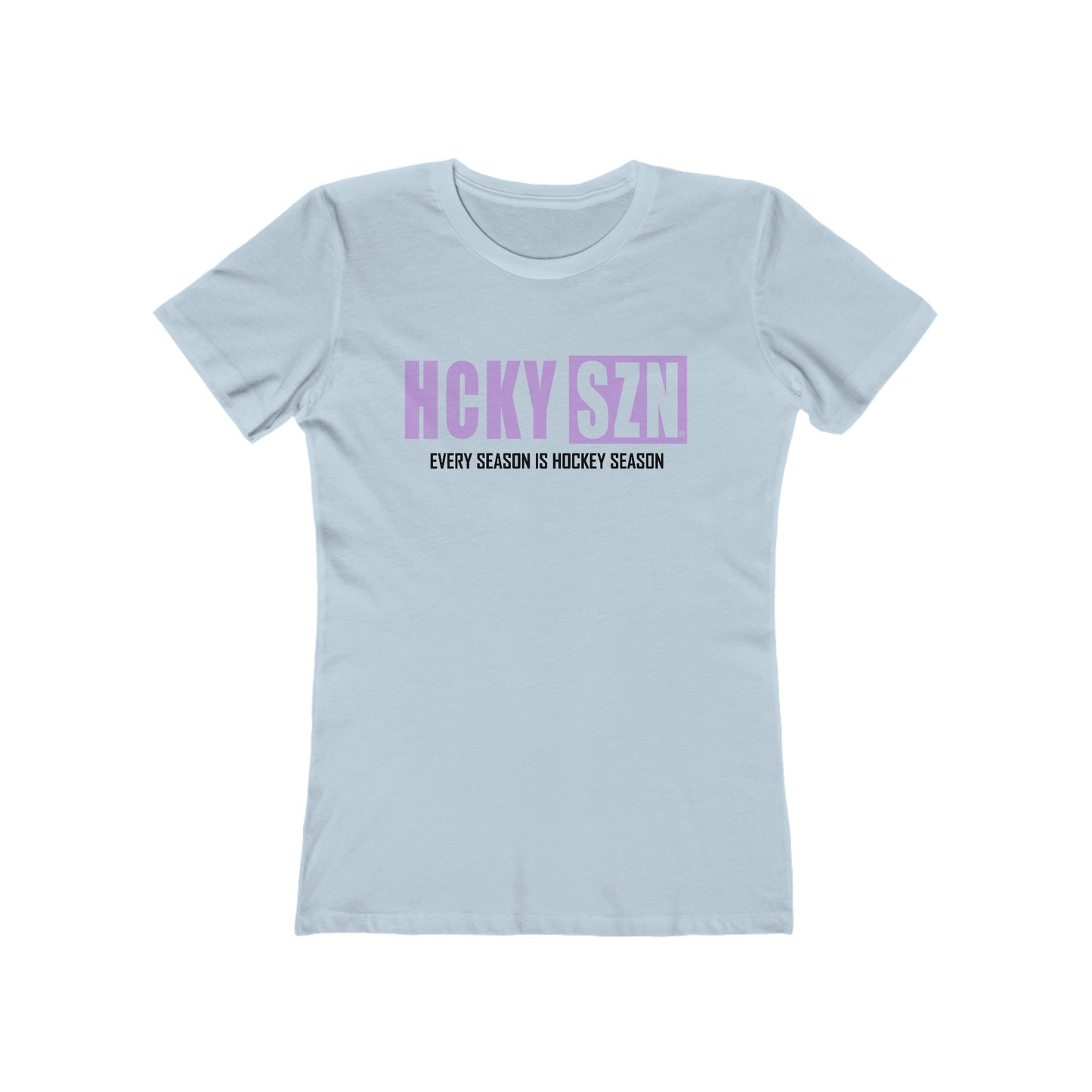 Every Season Is Hockey Season Women's Boyfriend Tee (Lavender Logo) - Various Colors