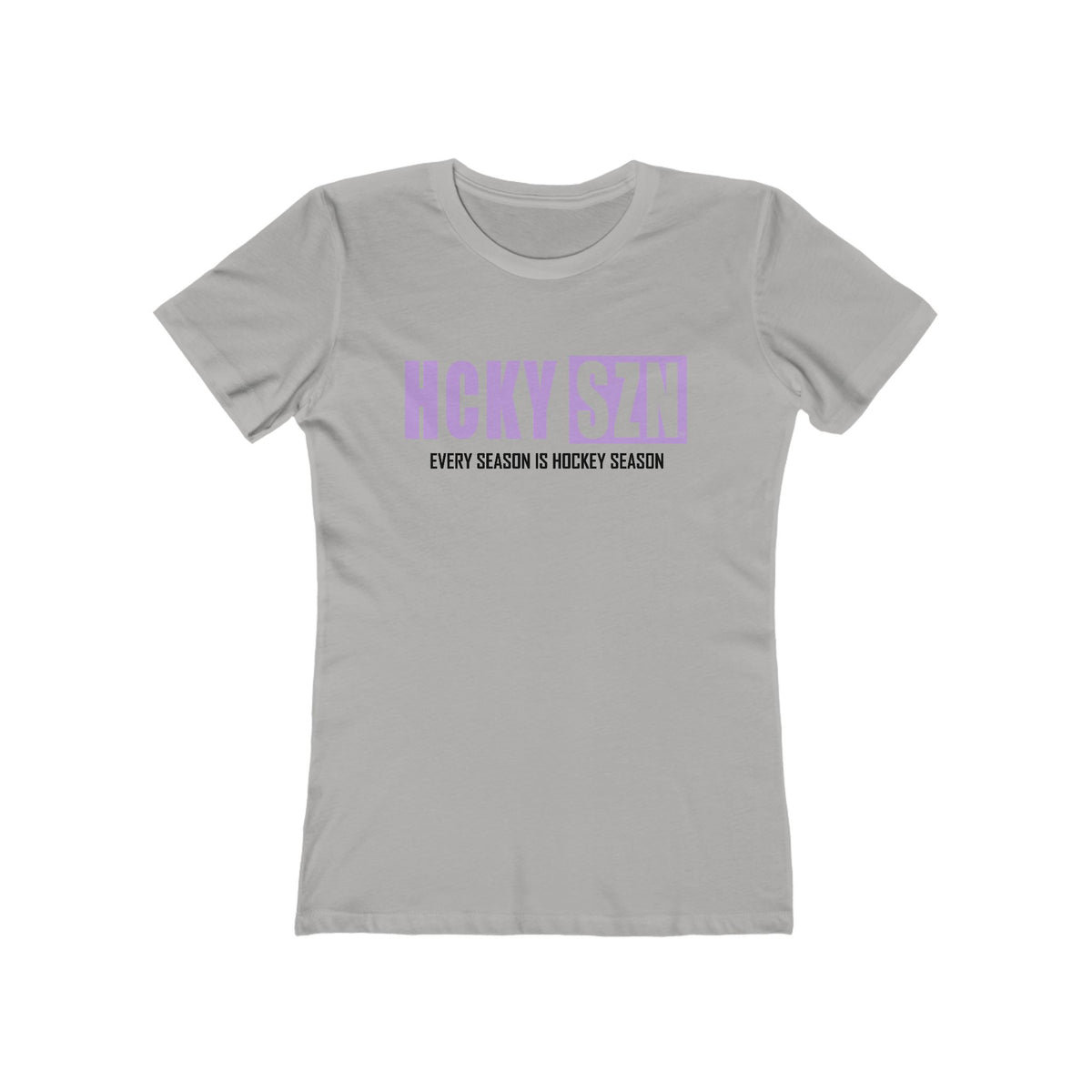 Every Season Is Hockey Season Women's Boyfriend Tee (Lavender Logo) - Various Colors