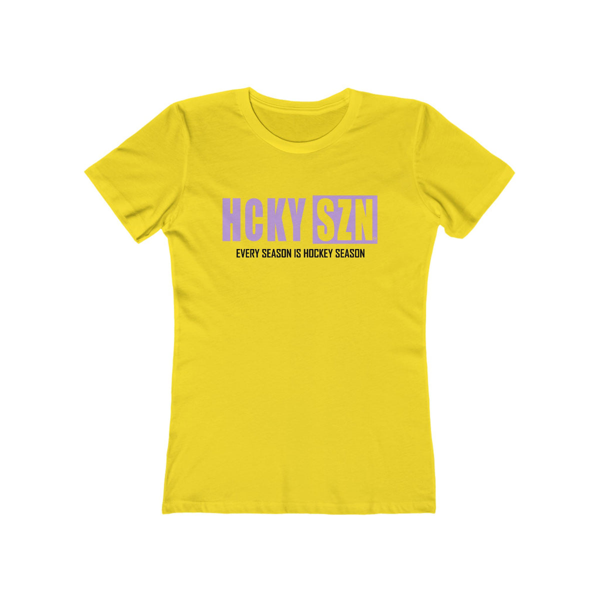 Every Season Is Hockey Season Women's Boyfriend Tee (Lavender Logo) - Various Colors