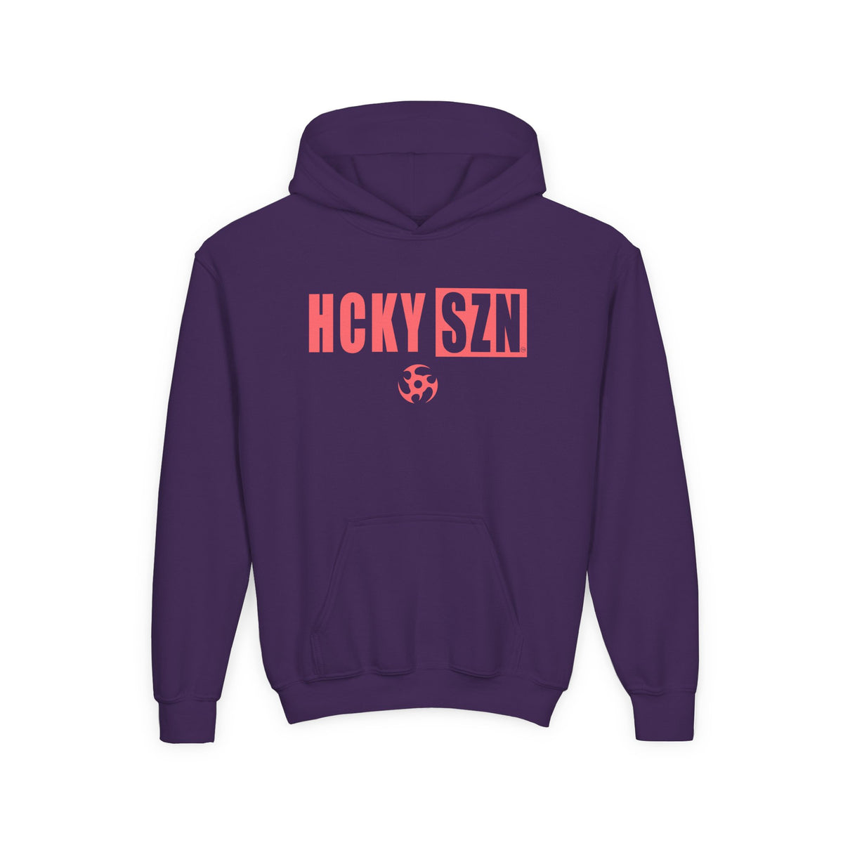 Youth HCKY SZN (Peach Logo) Hooded Sweatshirt - Various Colors