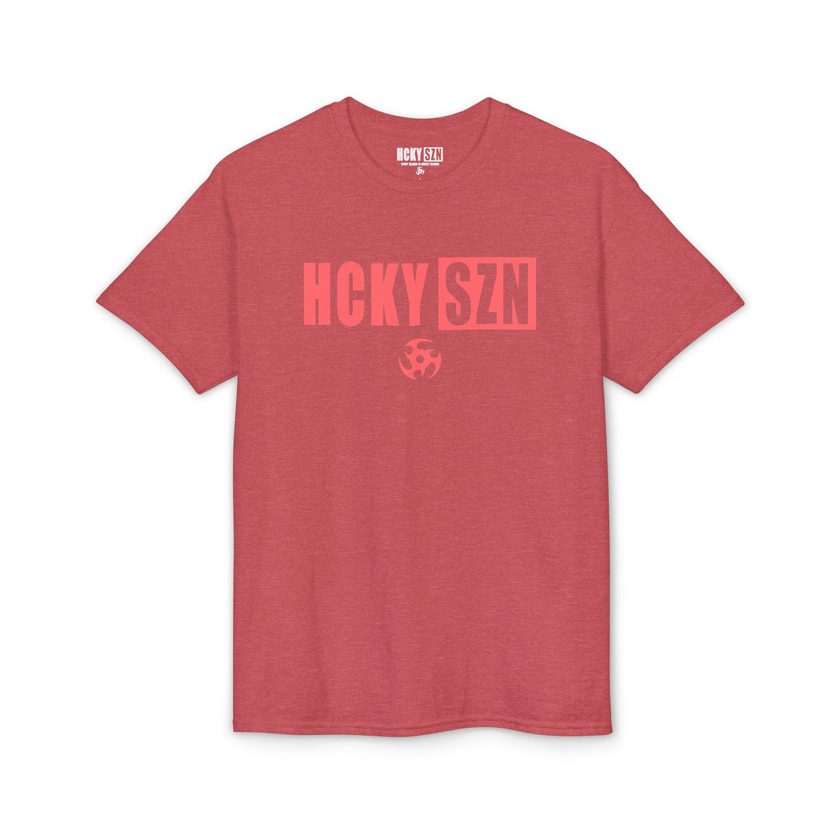 HCKY SZN Simple Star DryBlend Tee Shirt (Peach Logo) - Various Colors