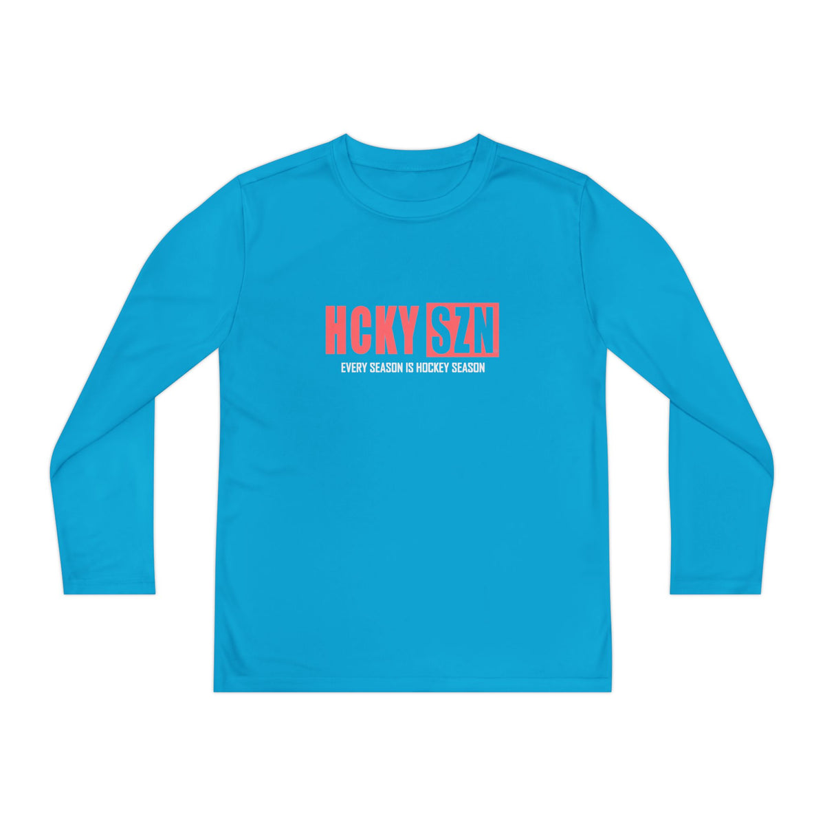 Every Season is HCKY SZN Youth Competitor Long Sleeve Tee (Peach Logo) - Various Colors