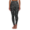 HCKY SZN High Waisted Yoga Leggings (Black Paisley)