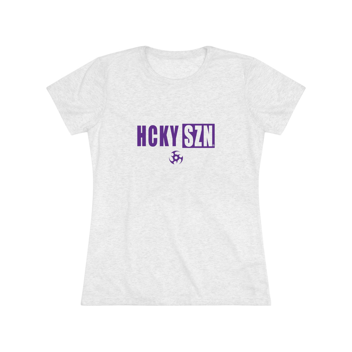 Women’s Hockey Vibe Triblend Tee (Purple Logo)