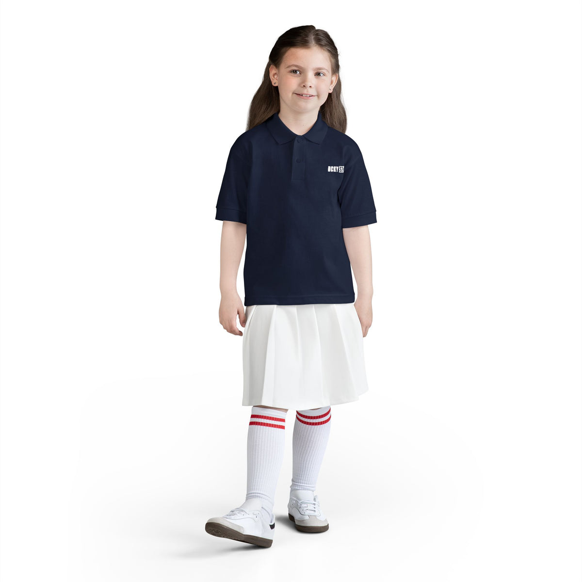 Youth HCKY SZN DryBlend Polo Shirt (Navy)