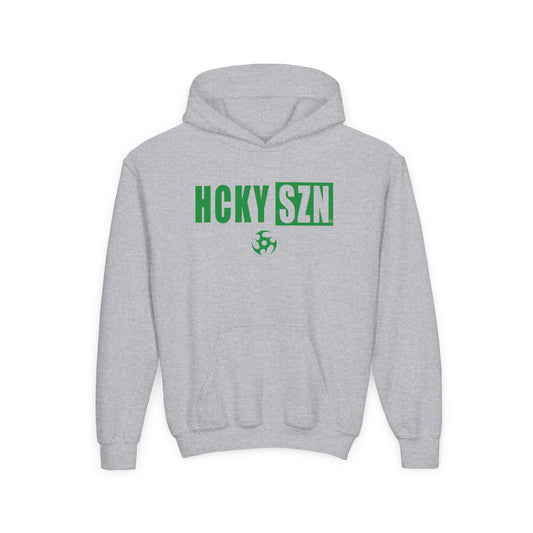 Youth HCKY SZN (Green Logo) Hooded Sweatshirt - Various Colors