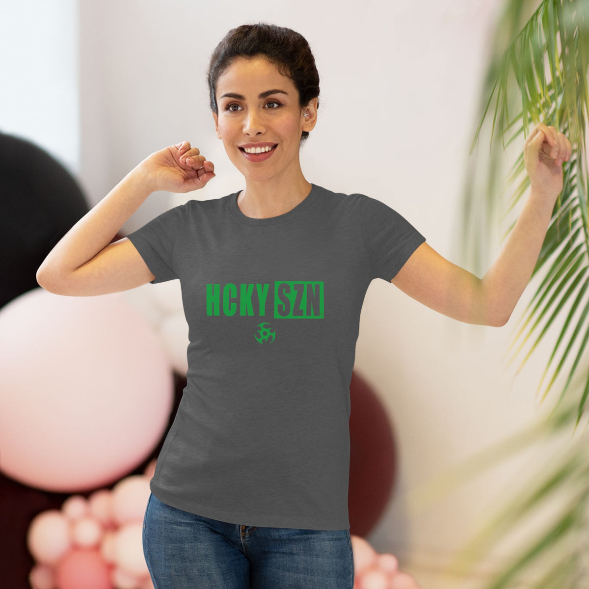 Women’s Hockey Vibe Triblend Tee (Green Logo)