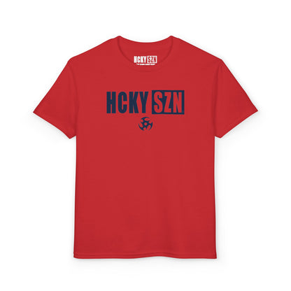 Youth HCKY SZN DryBlend Tee Shirt (Navy Logo) - Various Colors