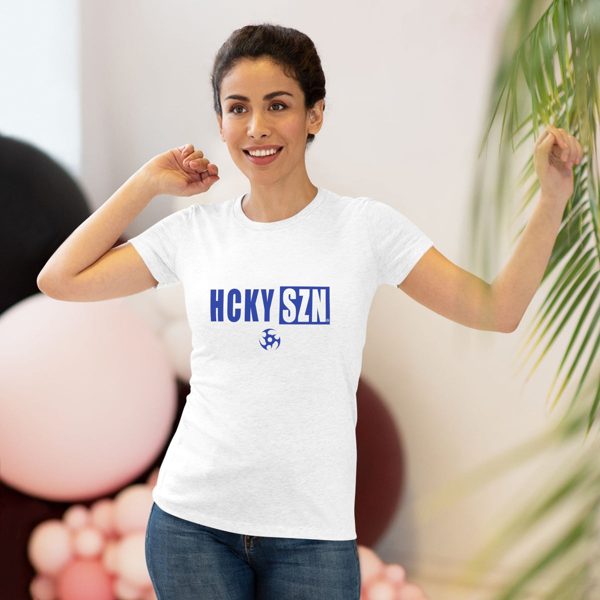 Women’s Hockey Vibe Triblend Tee (Royal Blue Logo)