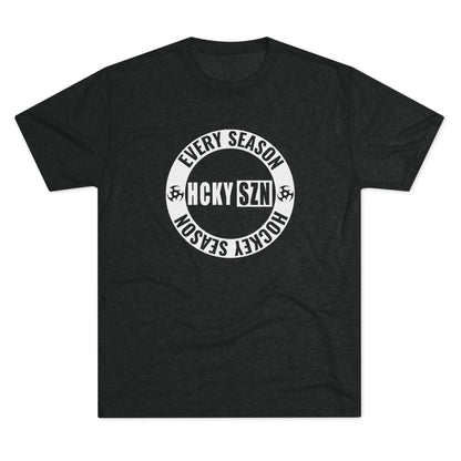 HCKY SZN Circle Logo TriBlend Tee Shirt (White) - Various Colors