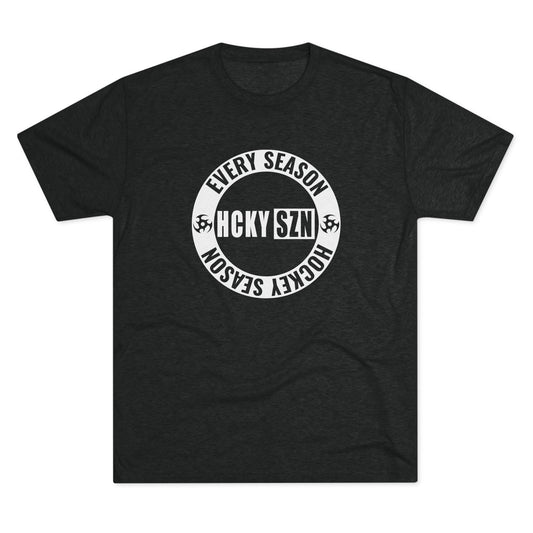 HCKY SZN Circle Logo TriBlend Tee Shirt (White) - Various Colors