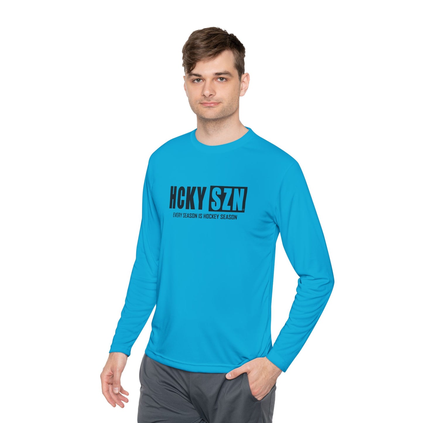 Every Season is HCKYSZN Performance Long Sleeve Tee - Black Logo