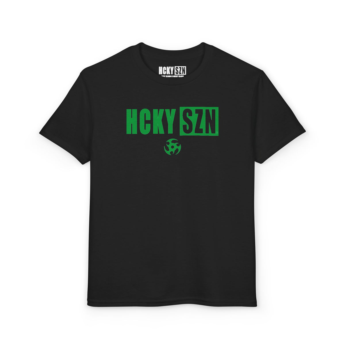 Youth HCKY SZN DryBlend Tee Shirt (Green Logo) - Various Colors