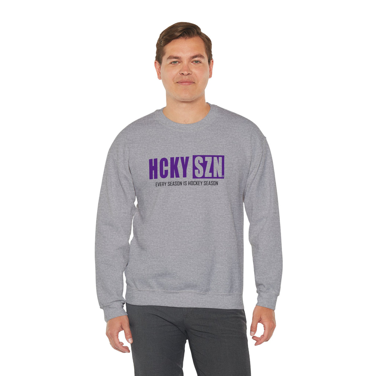 HCKY SZN Crewneck Sweatshirt (Purple Logo) - Various Colors