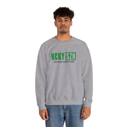 HCKY SZN Crewneck Sweatshirt (Green Logo) - Various Colors