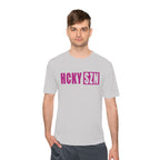 HCKYSZN (Flagship Logo) Adult Performance Tee - Silver/Raspberry