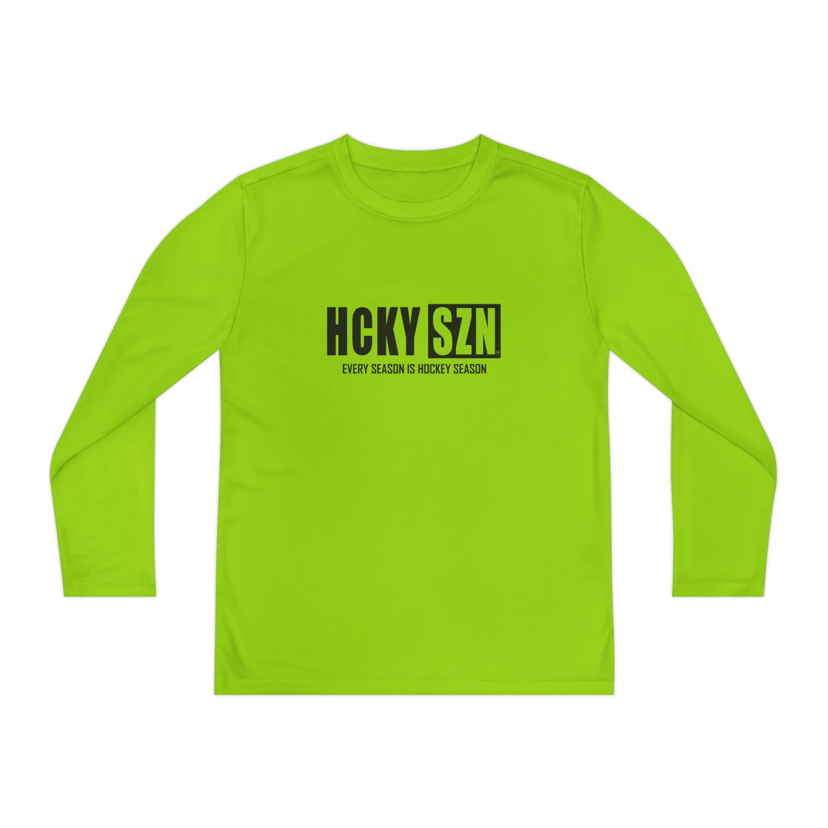 Every Season is HCKY SZN Youth Competitor Long Sleeve Tee (Black Logo) - Various Colors