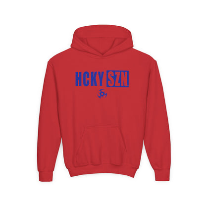 Youth HCKY SZN (Royal Blue Logo) Hooded Sweatshirt - Various Colors