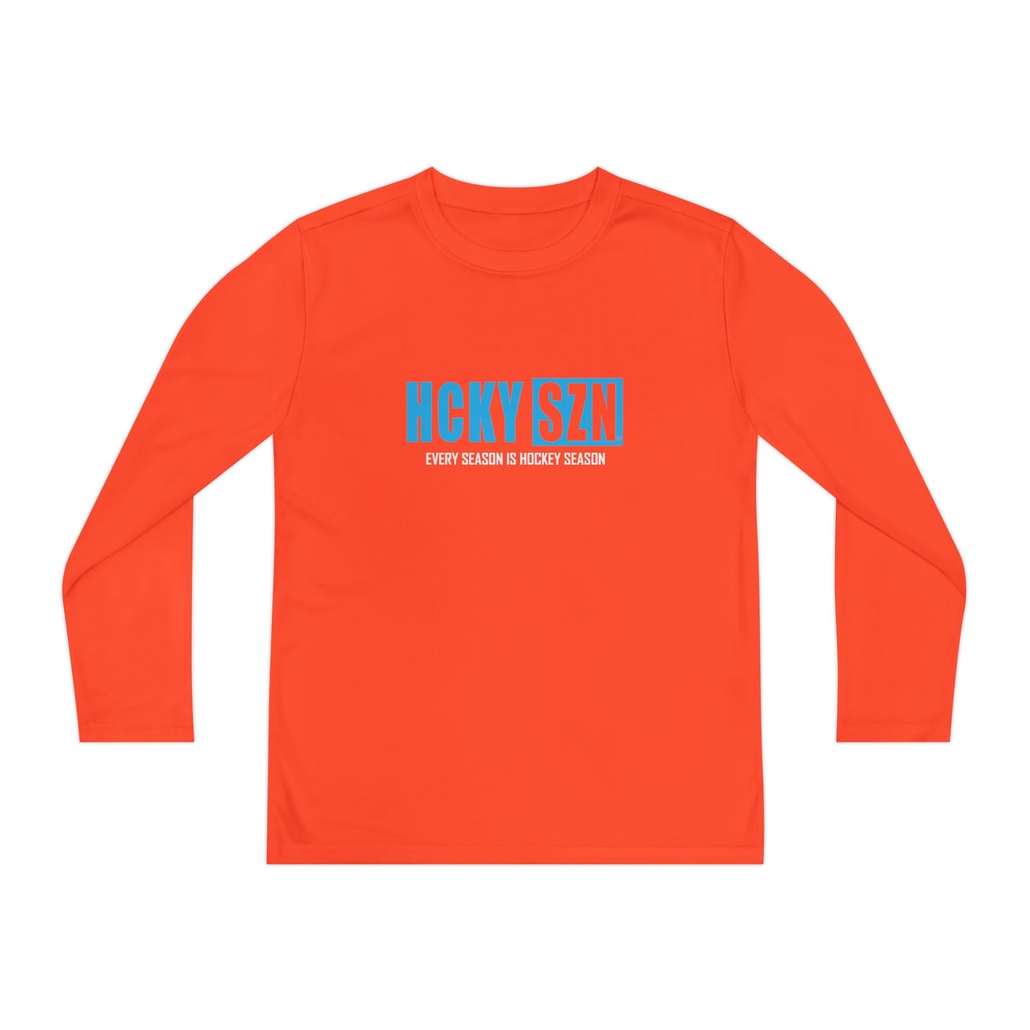 Every Season is HCKY SZN Youth Competitor Long Sleeve Tee (Sky Blue Logo) - Various Colors
