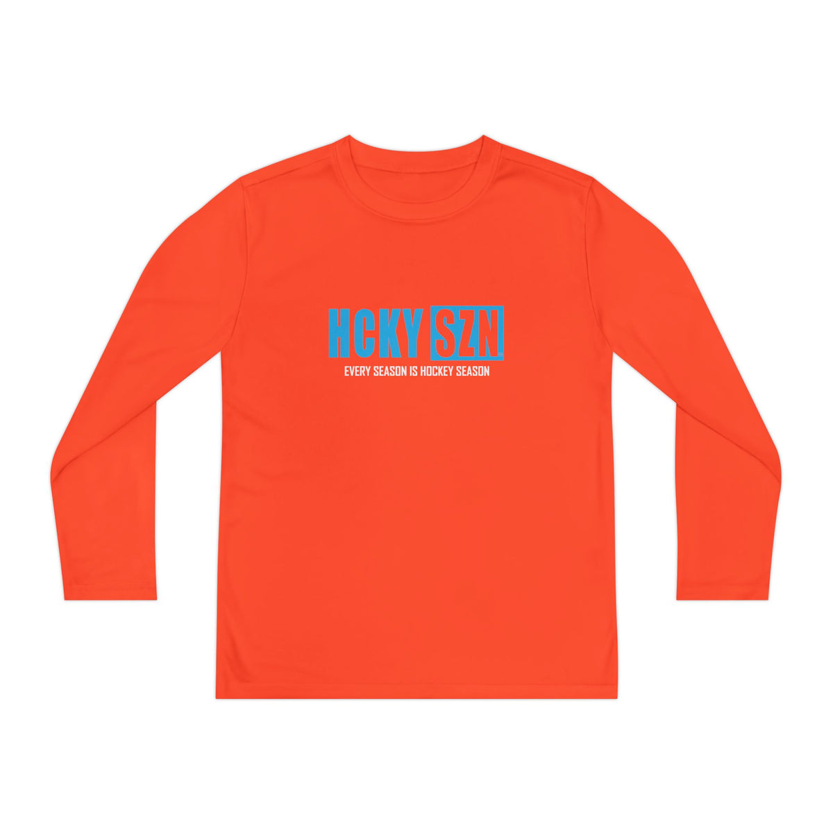 Every Season is HCKY SZN Youth Competitor Long Sleeve Tee (Sky Blue Logo) - Various Colors