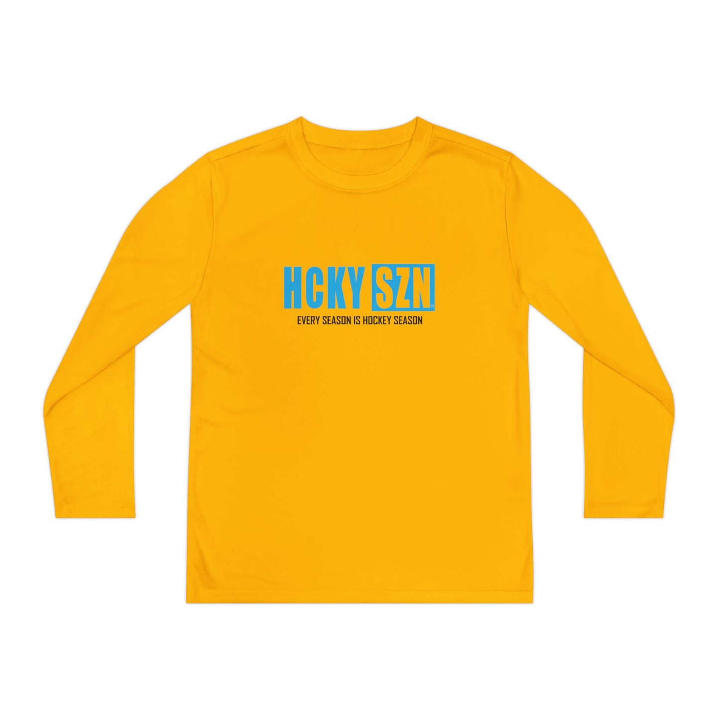 Every Season is HCKY SZN Youth Competitor Long Sleeve Tee (Sky Blue Logo) - Various Colors