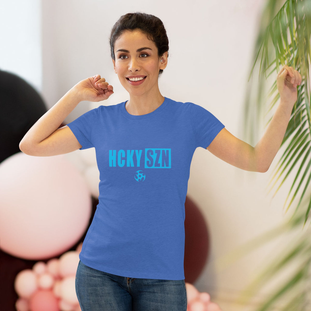 Women’s Hockey Vibe Triblend Tee (Sky Blue Logo)