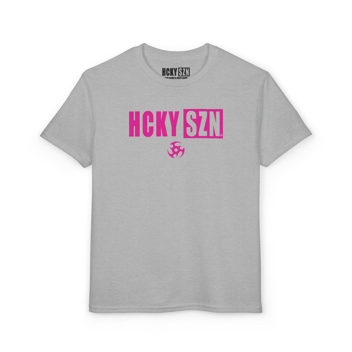 Youth HCKY SZN DryBlend Tee Shirt (Pink Logo) - Various Colors