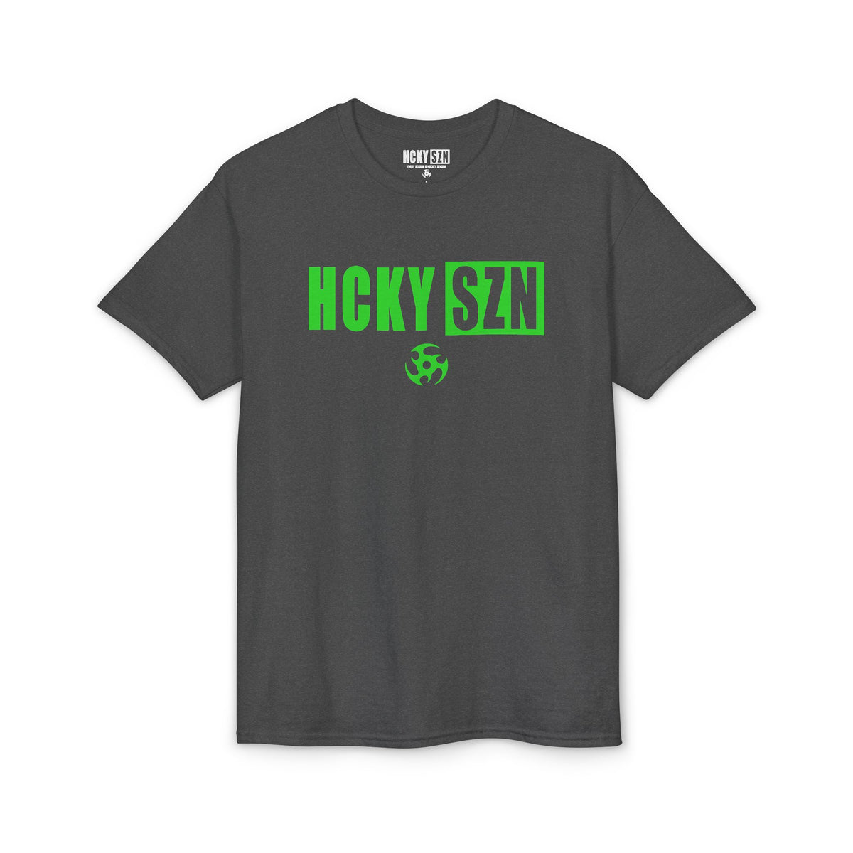 HCKY SZN Simple Star DryBlend Tee Shirt (Lime Logo) - Various Colors