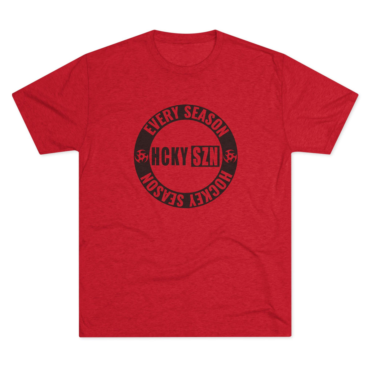 HCKY SZN Circle Logo TriBlend Tee Shirt (Black) - Various Colors