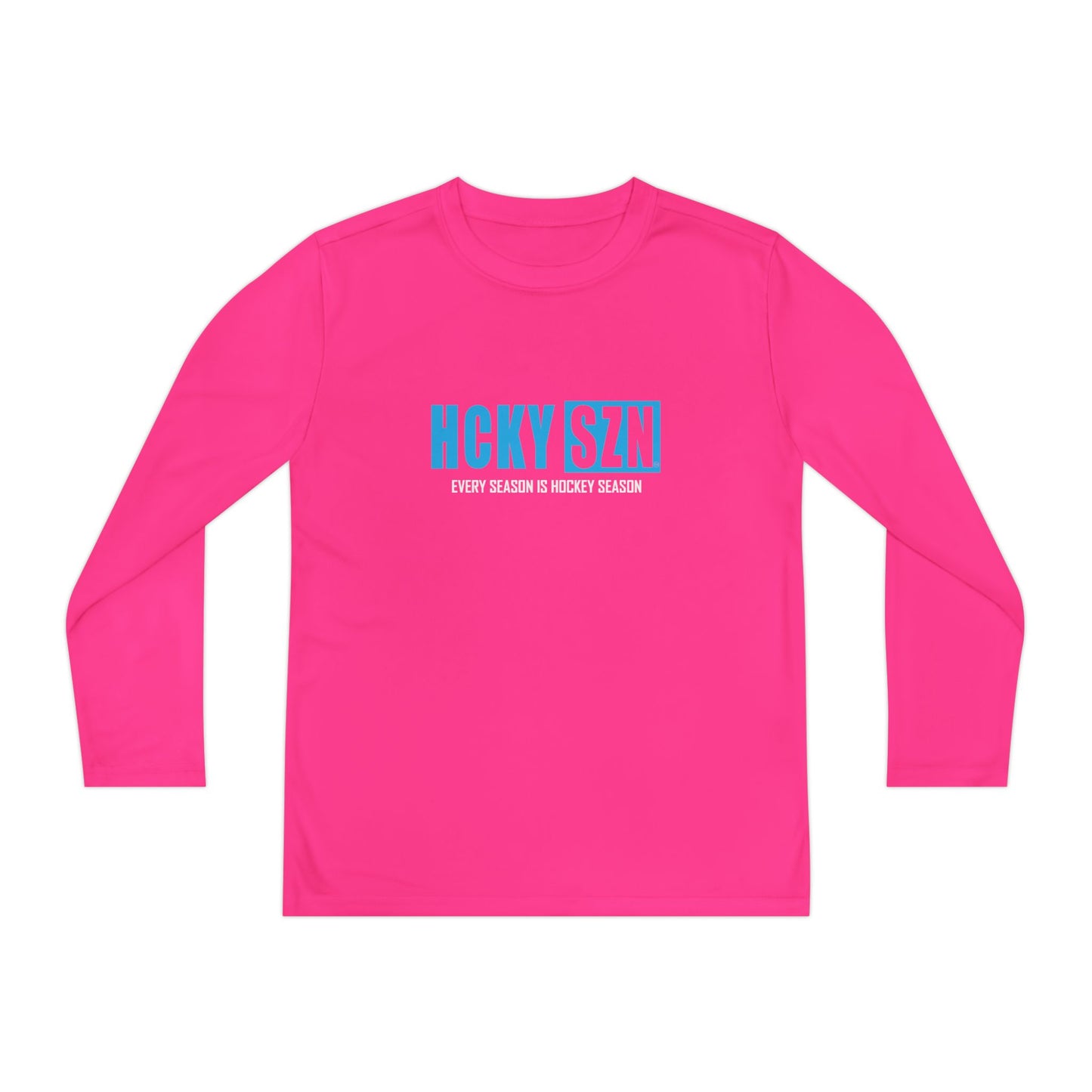 Every Season is HCKY SZN Youth Competitor Long Sleeve Tee (Sky Blue Logo) - Various Colors